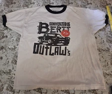 The Legendary Convertible Bertt Outlaws T-Shirt Men's Size 3XL White Burt ATL