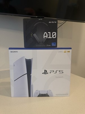 BRAND NEW PS5 Slim 1TB Disc Edition + Logitech G Astro A10 Headset Bundle