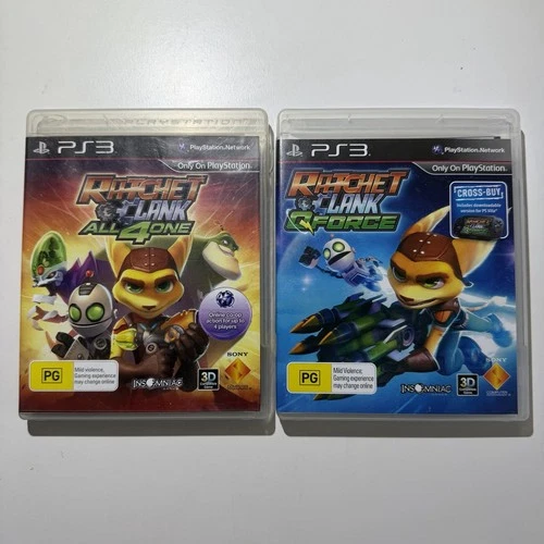 2 x PS3 Games Ratchet & Clank All 4 One + Ratchet & Clank Q Force PlayStation 3