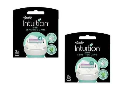 2X Wilkinson Sword intuition sensitive care razor blade refill heads,