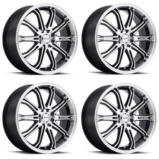 Set 4 15" Maxxim 41MB Ferris Machined Face Black Accents 15x6.5 5x4.5 38mm Rims