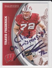 TRAVIS FREDERICK  WISCONSIN UNIVERSITY PERSONALIZED AUTOGRAPHED CARD