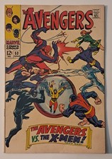 Avengers #53 (X-Men vs The Avengers!) 1968 Key Silver Age 