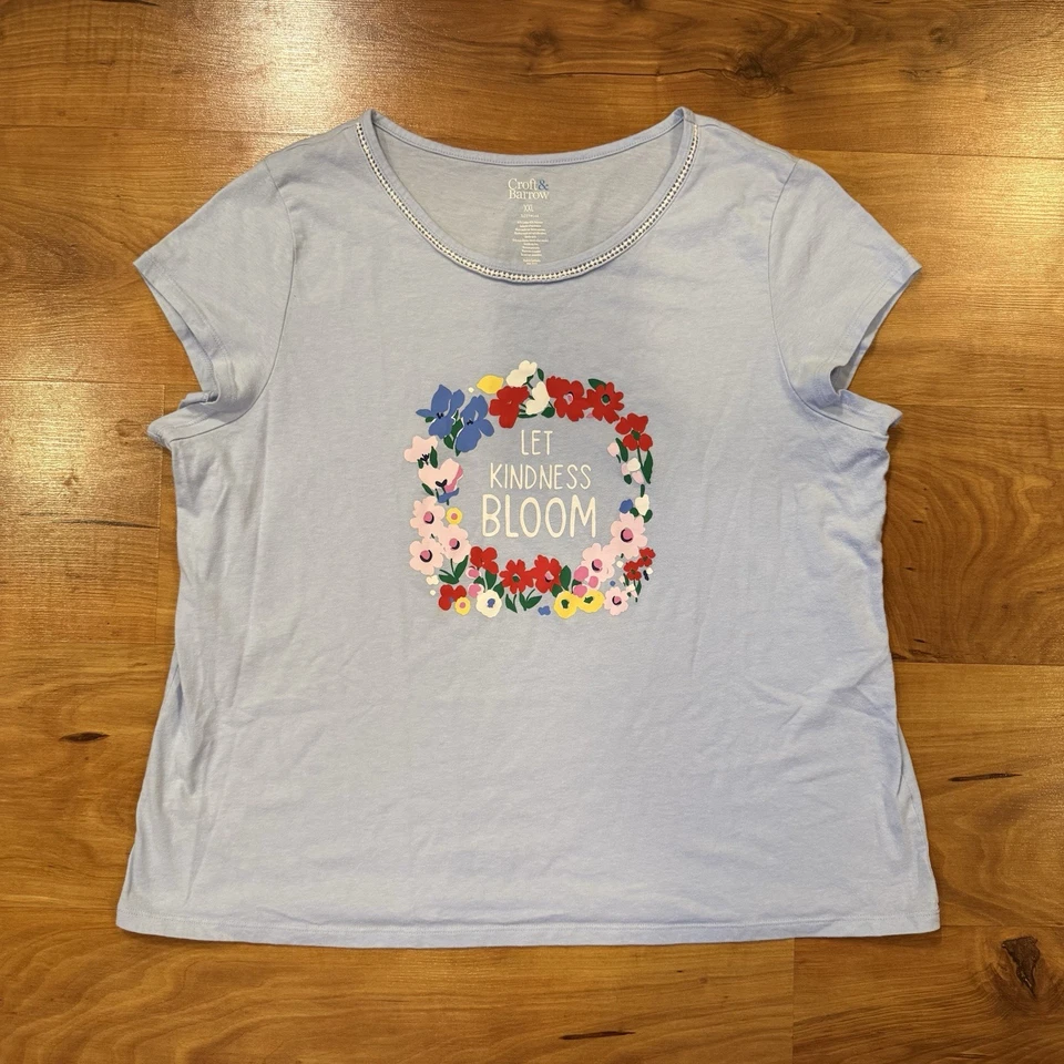 Conjunto de pijama para mujer Croft and Barrow ropa de dormir talla 2XL floral Foto 2 de 4