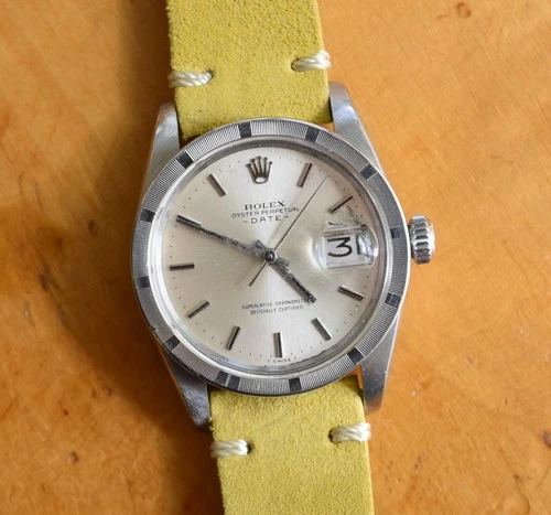 Vintage ROLEX 1501 Stainless Steel Automatic Oyster Perpetual Date Watch