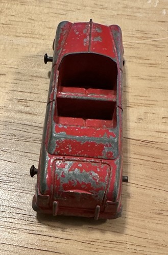Coche de juguete vintage Tootsie Toy 1950 rojo convertible diecast alrededor de 1950 - Imagen 4 de 5