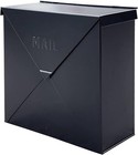 Wall Mount Mailbox, 10x10x4 Inch Black Waterproof - Chicago Style