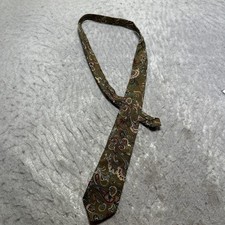 Rossini Neck Tie 100 Silk Beige Red Brown Paisley 3 in wide 54 in length