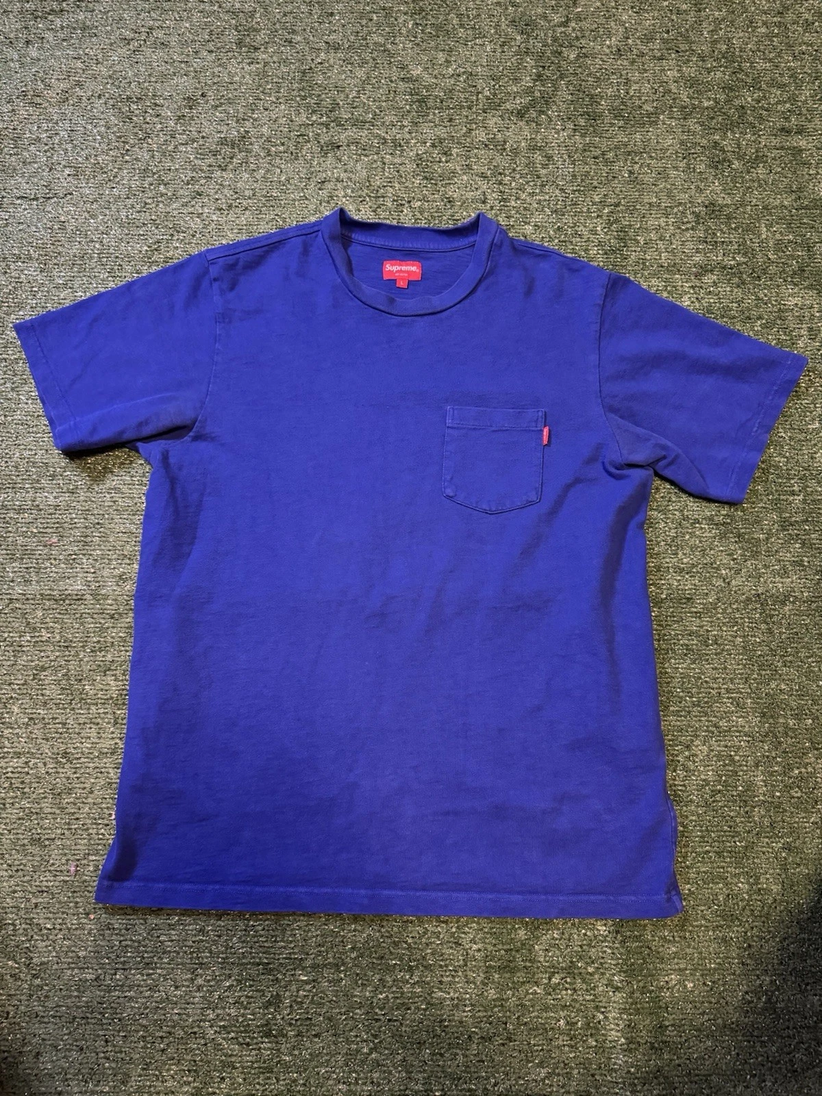 Tee shirt de poche Supreme S/S bleu foncé taille L