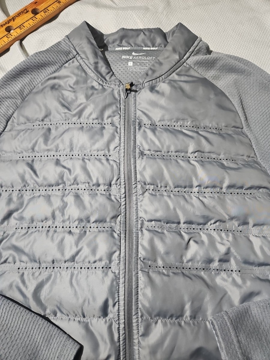 Nike Aeroloft HyperAdapt Golf Jacket Mens Large Gray Hybrid Puffer
