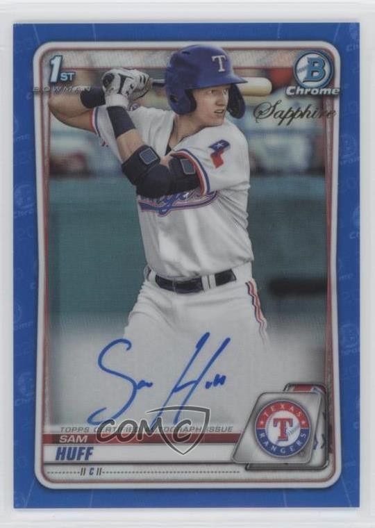 2020 Bowman Chrome Sapphire Edition Prospect Auto Sam Huff #BSPA-SH Auto 11s9