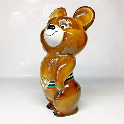 Soviet Olympic Bear Misha porcelain figurine USSR Porcelain 1980