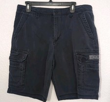 y2k union bay cargo shorts men's size 34 Blue