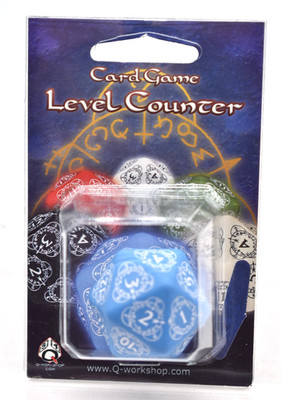 D20 Spin-Down Level Counter Blue & White Die by Q-Workshop Magic the Gathering