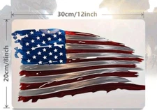 American Flag Aluminum Metal Novelty Sign 8x12 Inches