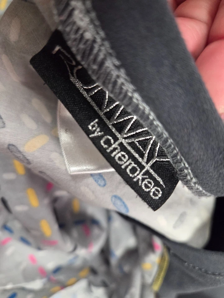 Подиум от Cherokee серый черный скраб уход плюс размер верхний размер 3XL - Изображение 2 из 4