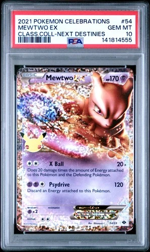 2021 POKEMON CELEBRATIONS CLASSIC COLLECTION #54 MEWTWO EX PSA 10