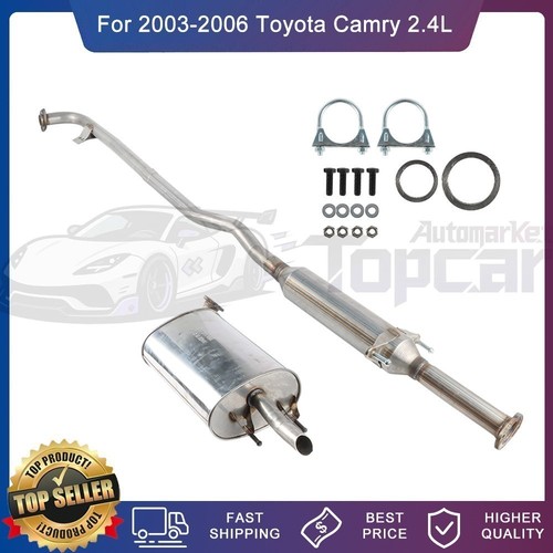 Exhaust Muffler System Resonator Pipe Kit for Toyota Camry 2.4L 2002-2005 2006