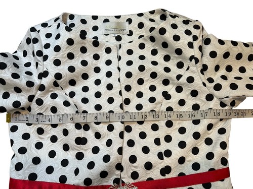 Giovanna Collection Women's White/Black, Red BlazerJacket Sz 8, Embellished - Picture 5 of 8