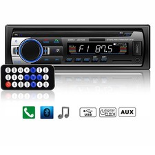 Single 1 DIN 12V Car Stereo Radio Bluetooth Handsfree USB FM Audio MP3 Player