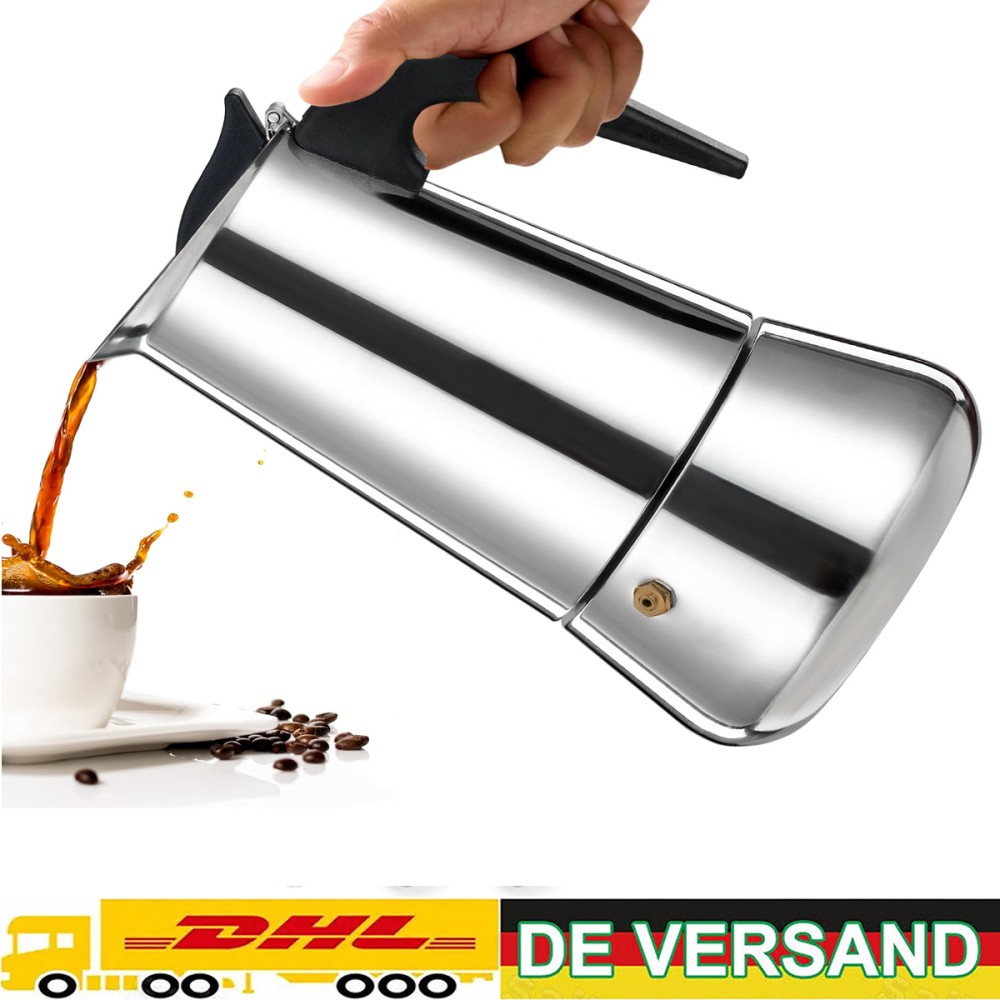 Caffettiera Espresso Caffettiera Espresso Acciaio Inox Moka Maker 12 Tazze Caffettiera!