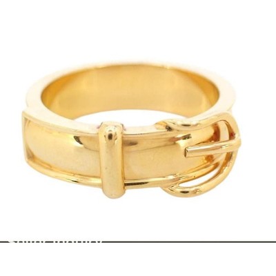Hermes  Belt Buckle Scarf Ring Gold Plated