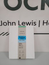 John Lewis Organic Cotton 200TC King Deep Fitted Sheet White Easy Care RRP£30