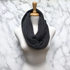 Calvin Klein Infinity Scarf Gray Knit Soft Chunky Minimalist Winter Casual Cozy