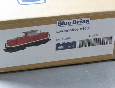 Blue Brixx Train Lokomotive V100 No. 100999 NEU OVP für Eisenbahn Klemmbausteine
