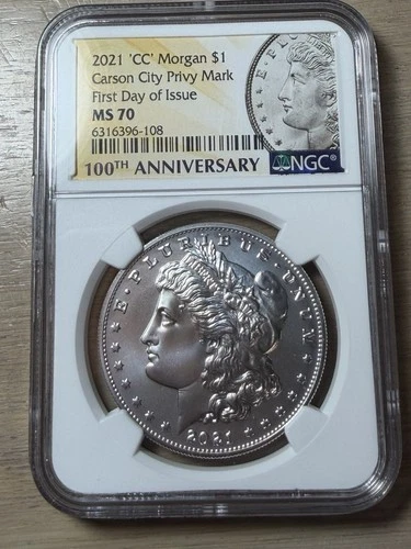 2021 CC Privy Morgan Silver Dollar NGC MS 70