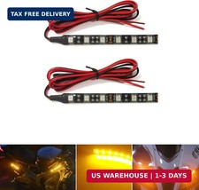 Universal 2pc 4in Motorcycle Led Turn Signal Light Amber Led Strip Light Bar For Universal 2pc 4in Motorcycle Led Turn Signal Light Amber Led Strip Light Bar For