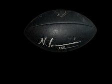 NICO COLLINS SIGNED HOUSTON TEXANS LOGO FOOTBALL NFL WR RARE BAS