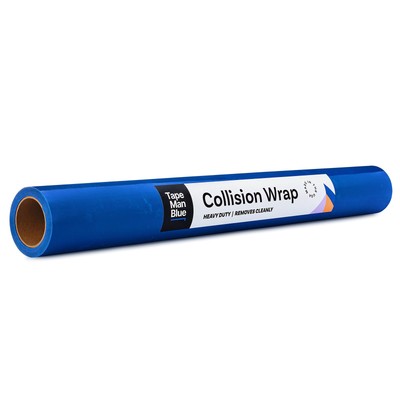 Crash Wrap 36in x 100ft Blue Self-Adhesive Window Cover Automotive Collision Fil