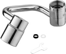 Wasserhahn Aufsatz 1440° Drehbar Verlängerung Hahn Küche Bad Silber