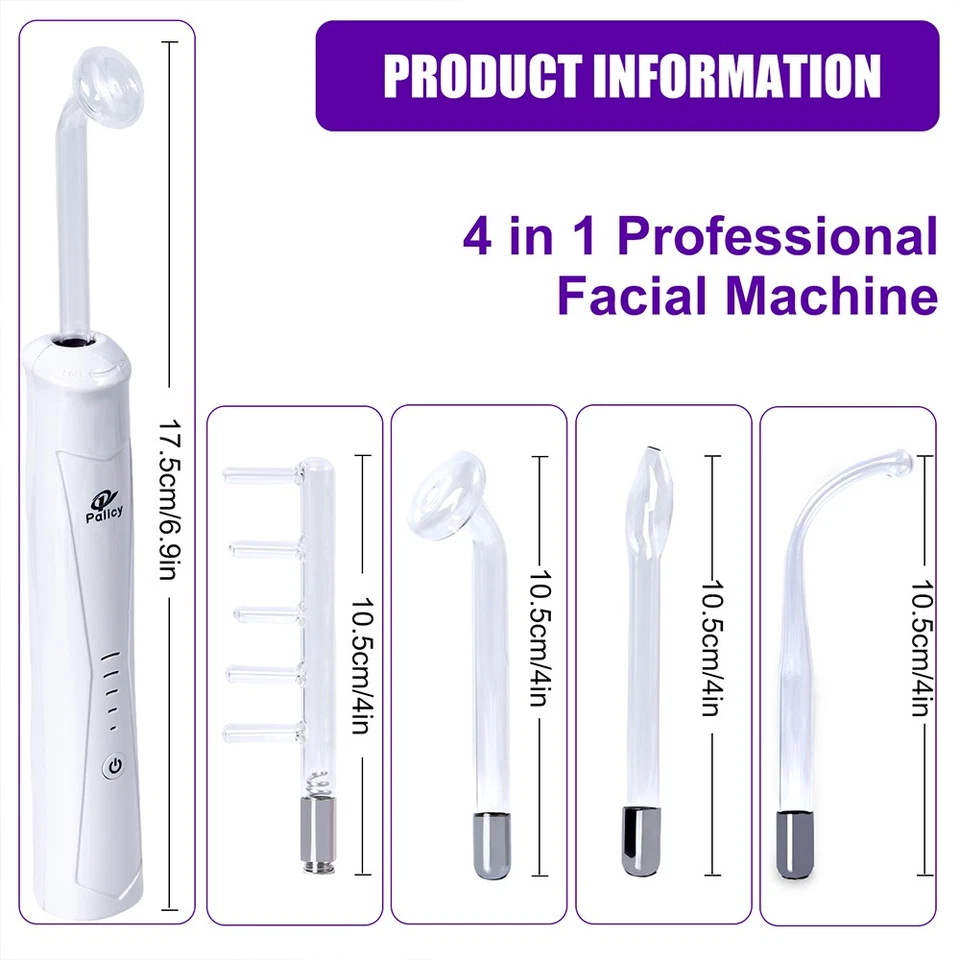 Máquina facial de alta frecuencia antienvejecimiento acné eliminación de arrugas cuidado facial de la piel Foto 2 de 4