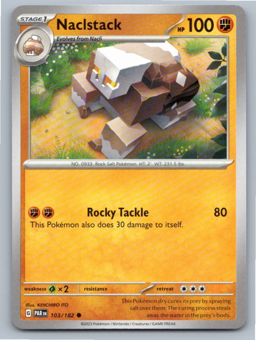2023 POKEMON NACLSTACK PARADOX RIFT 103/182 COMMON NM A36124 FREE S&H