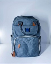 Maternity Stylish Blue Multi-Compartment Backpack With USB Port