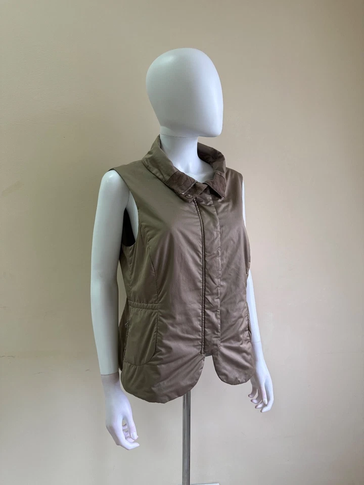 Colete de lã Brunello Cucinelli feminino marrom Lana tamanho 48 - Imagem 4 de 4