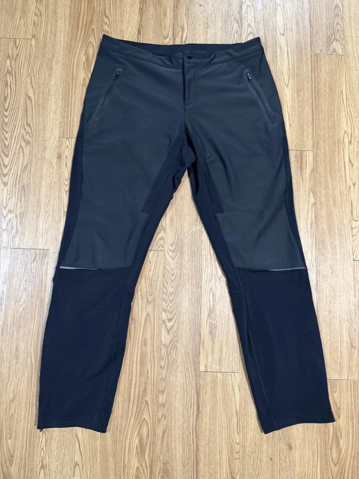Lululemon Mens Chill Stop Thermal Soft Shell Reflective Pants Ankle Zip Sz 40(b)