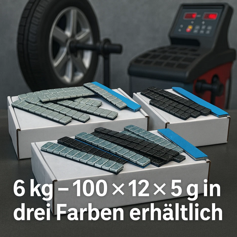 6KG Klebegewichte Riegel SCHWARZ Alufelgen Auswuchtgewichte 5g*1200 5g - Bild 4 von 4