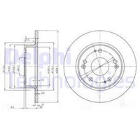 Delphi 2X Bremsscheibe Hinten Ø260 Mm Voll FüR Honda Accord VII CL 2.0 2.4 CM