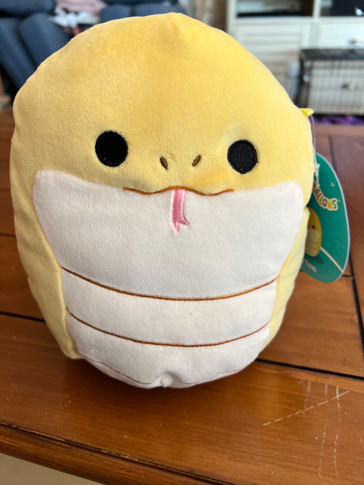 Squishmallows 7.5" PLEYTON the yellow snake NWT | eBay