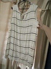 Nautical Striped Linen Casual Dress