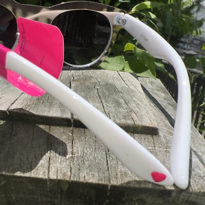 Designer Betsy Johnson White Lucite Gold Stars & Trim SR0422 Sunglasses s-l400.jpg main image 4