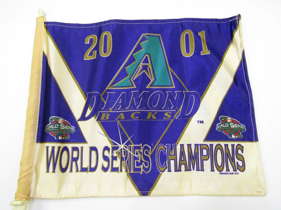VTG 2001 Arizona Diamondbacks World Series Champions Car Flag Window Flag - Image 2 of 4