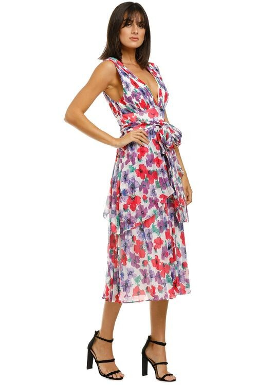 talulah sweet sugar midi dress TALULAH Sugar And Spice Floral Midi Dress Size 8 AU Spring Preloved