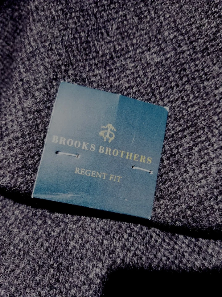 42R Brooks Brothers Gray Black Regent Knit Wool Tweed Cardigan Jacket Blazer - Image 3 of 4