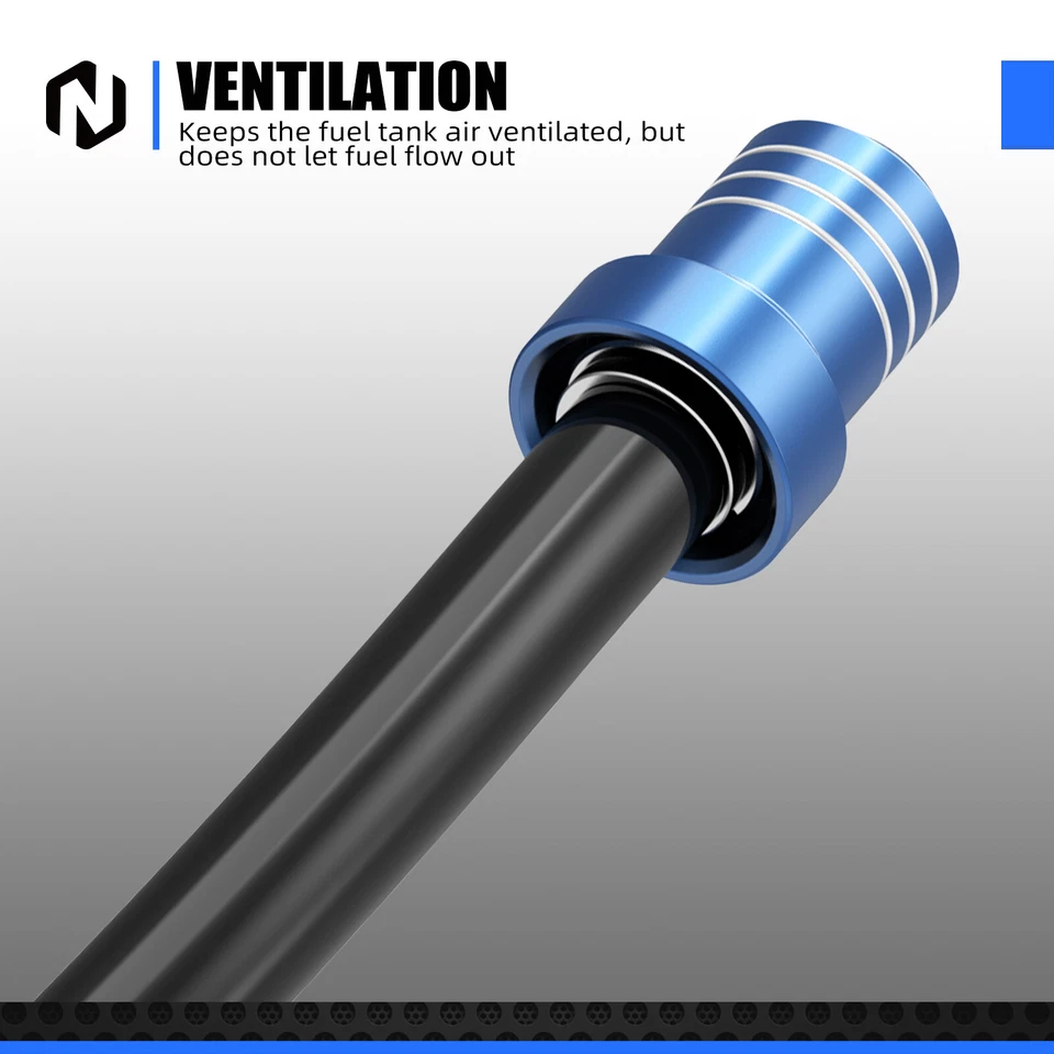 Tubo de manguera de ventilación de válvula de tapa de combustible de gas azul para Husqvarna TC250/450 2004-10 Foto 3 de 4