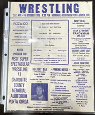 Championship Wrestling Program Punta Gorda, Florida Oct 16, 1976 Bob Orton Jr.