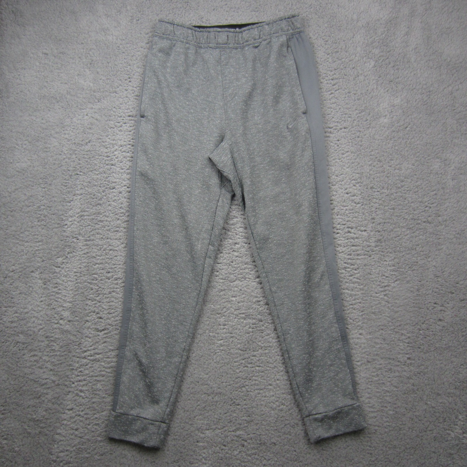 Nike Joggers Mens Small Gray French Terry Sweatpants Dri Fit Sportswear-image
